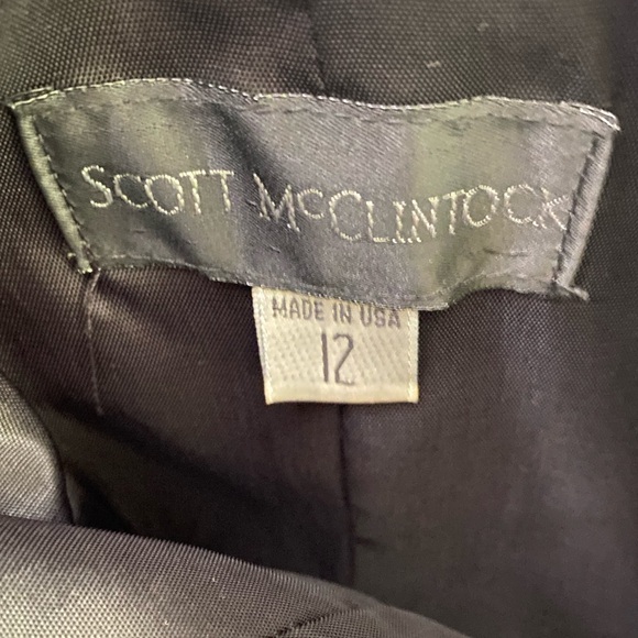 🆕 Dead Stock! VTG SCOTT McCLINTOCK Black and Champagne Strapless Ball Gown 12 - Picture 3 of 14